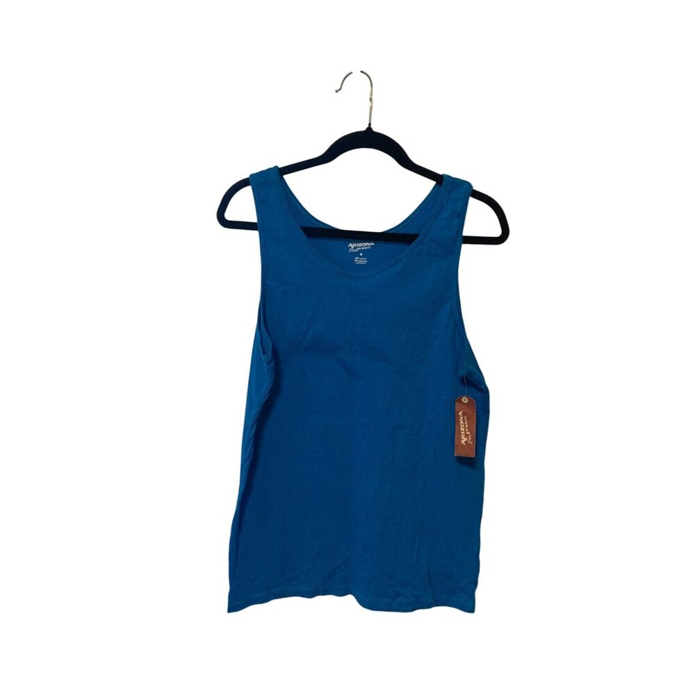 New Arizona Jean Mens Size Medium Pull Over Tank Top Shirt Royal Blue